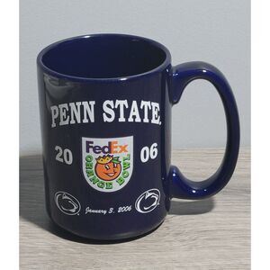 M Ware Penn State 2006 FedEx Orange Bowl Collectors Coffee Mug Blue Jan. 3, 2006